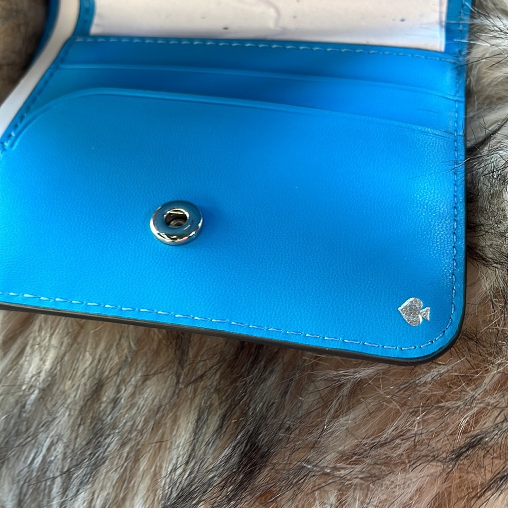 Kate Spade ♠️ New York Small Zip Bifold Wallet Oceanside - Picture 3 of 8